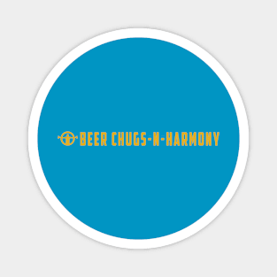 Beer Chugs-n-Harmony Long Logo Magnet